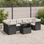 Set de sofás de jardín y cojines 8 piezas ratán sintético negro by , Garden sets - Ref: Foro24-3326117, Price: 537,65 €, Disc...