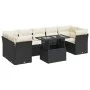 Set de sofás de jardín y cojines 8 piezas ratán sintético negro by , Garden sets - Ref: Foro24-3326117, Price: 537,65 €, Disc...