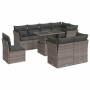 Set de sofás de jardín con cojines 9 pzas ratán sintético gris by , Garden sets - Ref: Foro24-3326181, Price: 632,09 €, Disco...