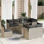Set muebles jardín 9 pzas y cojines ratán sintético gris claro by , Garden sets - Ref: Foro24-3326183, Price: 733,78 €, Disco...