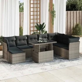 Set de sofás de jardín con cojines 9 pzas ratán sintético gris by , Garden sets - Ref: Foro24-3326211, Price: 568,35 €, Disco...