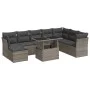 Set de sofás de jardín con cojines 9 pzas ratán sintético gris von , Gartensets - Ref: Foro24-3326211, Preis: 568,35 €, Rabat...