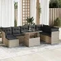 Set muebles jardín 9 pzas y cojines ratán sintético gris claro by , Garden sets - Ref: Foro24-3326213, Price: 644,75 €, Disco...