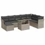 Set muebles jardín 9 pzas y cojines ratán sintético gris claro by , Garden sets - Ref: Foro24-3326213, Price: 644,75 €, Disco...