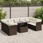Set de sofás de jardín 10 pzas y cojines ratán sintético marrón von , Gartensets - Ref: Foro24-3326224, Preis: 681,42 €, Raba...