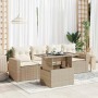 Juego de sofás jardín con cojines 5 pzas ratán sintético beige von , Gartensets - Ref: Foro24-3326239, Preis: 429,78 €, Rabat...