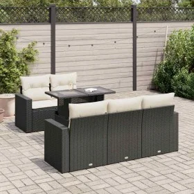 Set de sofás de jardín 6 piezas y cojines ratán sintético negro by , Garden sets - Ref: Foro24-3326247, Price: 444,05 €, Disc...