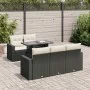 Set de sofás de jardín 6 piezas y cojines ratán sintético negro by , Garden sets - Ref: Foro24-3326247, Price: 444,05 €, Disc...