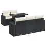 Set de sofás de jardín 6 piezas y cojines ratán sintético negro by , Garden sets - Ref: Foro24-3326247, Price: 444,05 €, Disc...