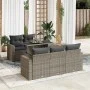 Set de muebles de jardín 6 pzas y cojines ratán sintético gris von , Gartensets - Ref: Foro24-3326251, Preis: 453,63 €, Rabat...