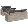 Set de sofás de jardín 6 pzas y cojines ratán sintético gris von , Gartensets - Ref: Foro24-3326253, Preis: 501,73 €, Rabatt: %