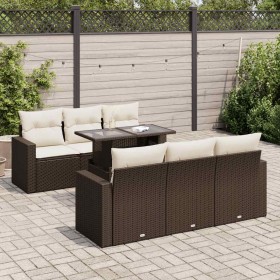 Juego de sofás de jardín 7 piezas con cojines ratán PE marrón von , Gartensets - Ref: Foro24-3326264, Preis: 567,53 €, Rabatt: %
