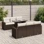 Juego de sofás de jardín 7 piezas con cojines ratán PE marrón by , Garden sets - Ref: Foro24-3326264, Price: 550,37 €, Discou...