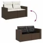 Juego de sofás de jardín 7 piezas con cojines ratán PE marrón by , Garden sets - Ref: Foro24-3326264, Price: 550,37 €, Discou...