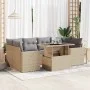 Set sofás de jardín 7 piezas y cojines ratán sintético beige by , Garden sets - Ref: Foro24-3326270, Price: 546,50 €, Discoun...