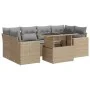 Set sofás de jardín 7 piezas y cojines ratán sintético beige by , Garden sets - Ref: Foro24-3326270, Price: 546,50 €, Discoun...