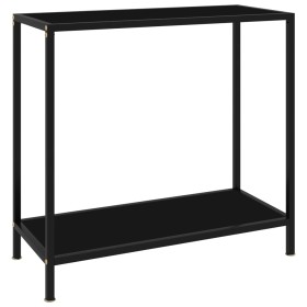Konsolentisch aus schwarzem Hartglas 80x35x75 cm von vidaXL, Seitentische - Ref: Foro24-322832, Preis: 54,56 €, Rabatt: %