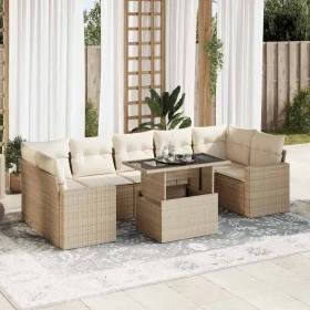 Set de sofás de jardín y cojines 8 piezas ratán sintético beige by , Garden sets - Ref: Foro24-3326279, Price: 597,40 €, Disc...
