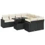 Set de sofás de jardín con cojines 9 pzas ratán sintético negro von , Gartensets - Ref: Foro24-3326287, Preis: 590,48 €, Raba...