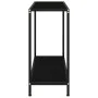Console table black tempered glass 80x35x75 cm by vidaXL, Side tables - Ref: Foro24-322832, Price: 53,71 €, Discount: %