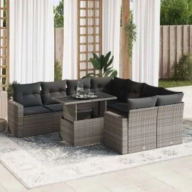 Set de sofás de jardín con cojines 9 pzas ratán sintético gris by , Garden sets - Ref: Foro24-3326291, Price: 602,42 €, Disco...