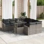 Set de sofás de jardín con cojines 9 pzas ratán sintético gris by , Garden sets - Ref: Foro24-3326291, Price: 602,42 €, Disco...