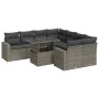 Set de sofás de jardín con cojines 9 pzas ratán sintético gris by , Garden sets - Ref: Foro24-3326291, Price: 602,42 €, Disco...