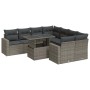 Set de sofás de jardín con cojines 9 pzas ratán sintético gris by , Garden sets - Ref: Foro24-3326291, Price: 611,32 €, Disco...