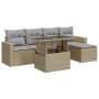 Juego de sofás jardín con cojines 6 pzas ratán sintético beige von , Gartensets - Ref: Foro24-3326300, Preis: 446,60 €, Rabat...