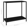 Console table black tempered glass 80x35x75 cm by vidaXL, Side tables - Ref: Foro24-322832, Price: 54,56 €, Discount: %