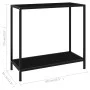 Console table black tempered glass 80x35x75 cm by vidaXL, Side tables - Ref: Foro24-322832, Price: 53,71 €, Discount: %