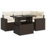 Set comedor de jardín 5 piezas y cojines ratán sintético marrón by , Garden sets - Ref: Foro24-3326314, Price: 416,14 €, Disc...