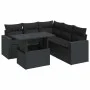 Set de sofás de jardín 6 piezas y cojines ratán sintético negro by , Garden sets - Ref: Foro24-3326316, Price: 467,13 €, Disc...