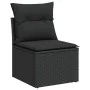 Set de sofás de jardín 6 piezas y cojines ratán sintético negro by , Garden sets - Ref: Foro24-3326316, Price: 467,13 €, Disc...