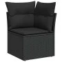 Set de sofás de jardín 6 piezas y cojines ratán sintético negro by , Garden sets - Ref: Foro24-3326316, Price: 467,13 €, Disc...