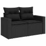 Set de sofás de jardín 6 piezas y cojines ratán sintético negro by , Garden sets - Ref: Foro24-3326316, Price: 467,13 €, Disc...