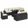 Set de sofás de jardín con cojines 9 pzas ratán sintético negro von , Gartensets - Ref: Foro24-3326337, Preis: 614,64 €, Raba...