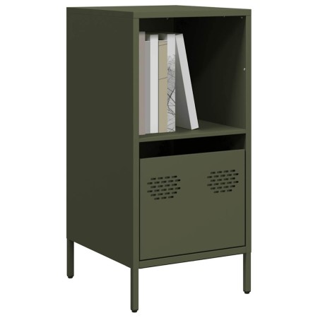 Aparador de acero laminado en frío verde oliva 35x39x73,5 cm von , Sideboards - Ref: Foro24-851356, Preis: 59,01 €, Rabatt: %