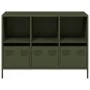 Aparador de acero laminado en frío verde oliva 101,5x39x73,5 cm de , Aparadores - Ref: Foro24-851368, Precio: 124,80 €, Descu...