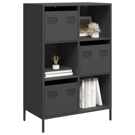 Aparador de acero negro 68x39x103,5 cm by , Sideboards - Ref: Foro24-851406, Price: 112,93 €, Discount: %