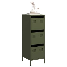 Aparador de acero verde oliva 39x35x103,5 cm by , Sideboards - Ref: Foro24-851404, Price: 86,27 €, Discount: %