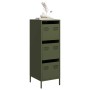 Aparador de acero verde oliva 39x35x103,5 cm de , Aparadores - Ref: Foro24-851404, Precio: 86,24 €, Descuento: %