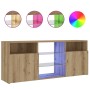 Mueble TV luces LED madera ingeniería roble artisan 120x30x50cm von , TV-Möbel - Ref: Foro24-856352, Preis: 106,23 €, Rabatt: %