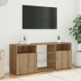 Mueble TV luces LED madera ingeniería roble artisan 120x30x50cm von , TV-Möbel - Ref: Foro24-856352, Preis: 106,23 €, Rabatt: %