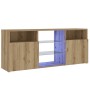 Mueble TV luces LED madera ingeniería roble artisan 120x30x50cm von , TV-Möbel - Ref: Foro24-856352, Preis: 106,23 €, Rabatt: %