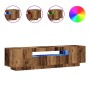 Mueble TV luces LED madera ingeniería envejecida 160x35x40 cm von , TV-Möbel - Ref: Foro24-856359, Preis: 122,20 €, Rabatt: %
