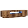 Mueble TV luces LED madera ingeniería envejecida 160x35x40 cm von , TV-Möbel - Ref: Foro24-856359, Preis: 122,20 €, Rabatt: %