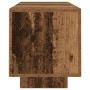 Mueble TV luces LED madera ingeniería envejecida 160x35x40 cm