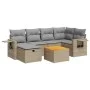 Set sofás de jardín 7 piezas y cojines ratán sintético beige von , Gartensets - Ref: Foro24-3325818, Preis: 452,52 €, Rabatt: %
