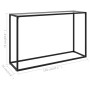 Konsolentisch aus gehärtetem Glas transparent 120x35x75 cm von vidaXL, Seitentische - Ref: Foro24-322815, Preis: 60,55 €, Rab...